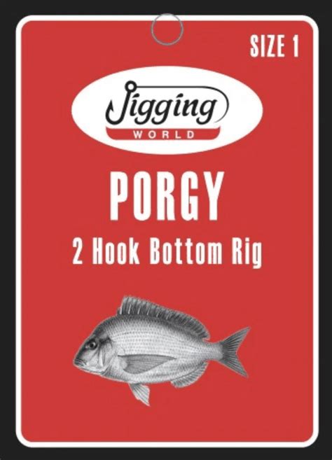 Jigging World RIG JW-PRBTM-1 PORGY BOTTOM 2 HOOKS ON MONO SIZE 1 ...