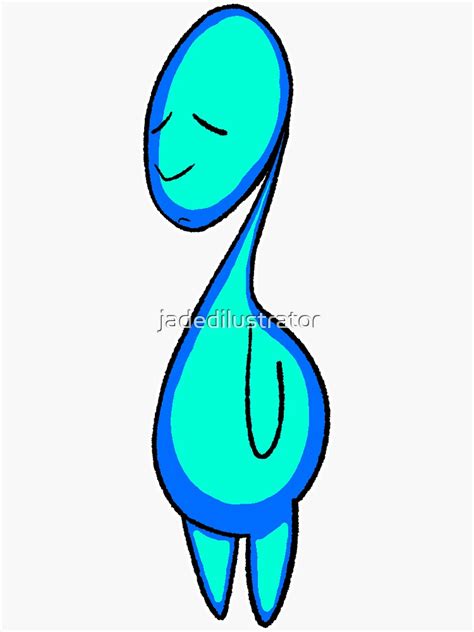 "Blue Blob" Sticker by jadedilustrator | Redbubble