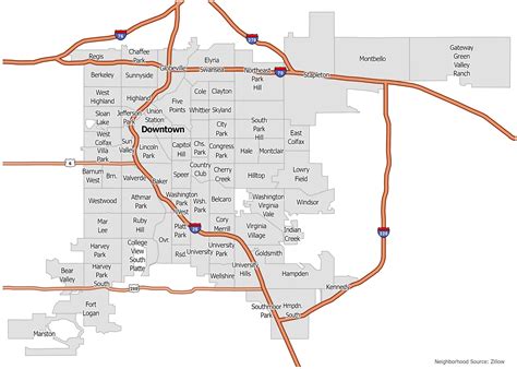 Denver Neighborhood Map - GIS Geography