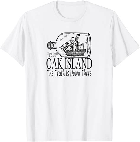 Oak Island Treasure Hunters Nova Scotia Ship In A Bottle T-Shirt ...