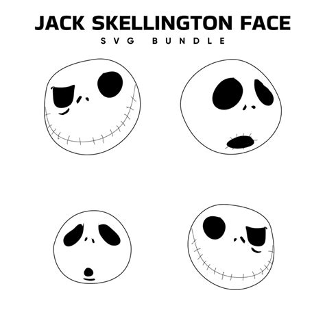 Jack Skellington Face SVG Free – MasterBundles