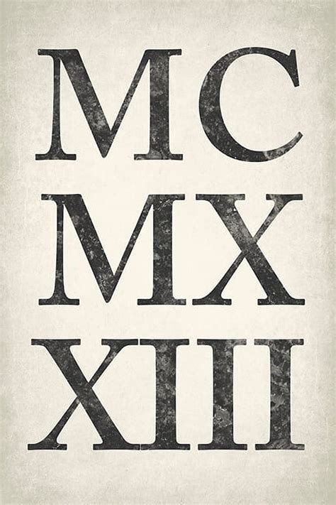 Roman Numerals, modern poster print - Walmart.com