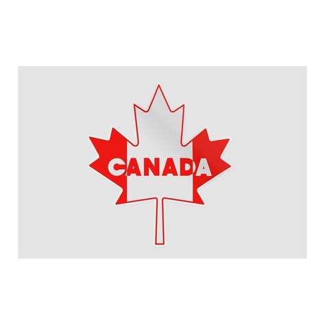 Canada Day With Maple Leaf Style 5 Sticker - DecalsHouse