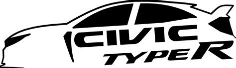 Honda Civic Type R Silhouette Decal