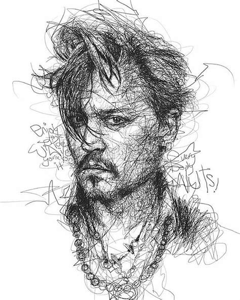 @ #Repost @vince_low ・・・ Artist : @vince_low . #johnnydepp #scribble # ...