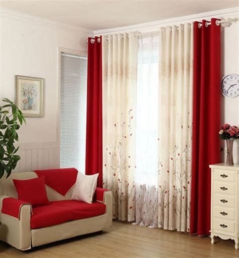 Beautiful Colorful Curtain Ideas To Make Amazing Scenery in Your Home 6011 | Red curtains living ...