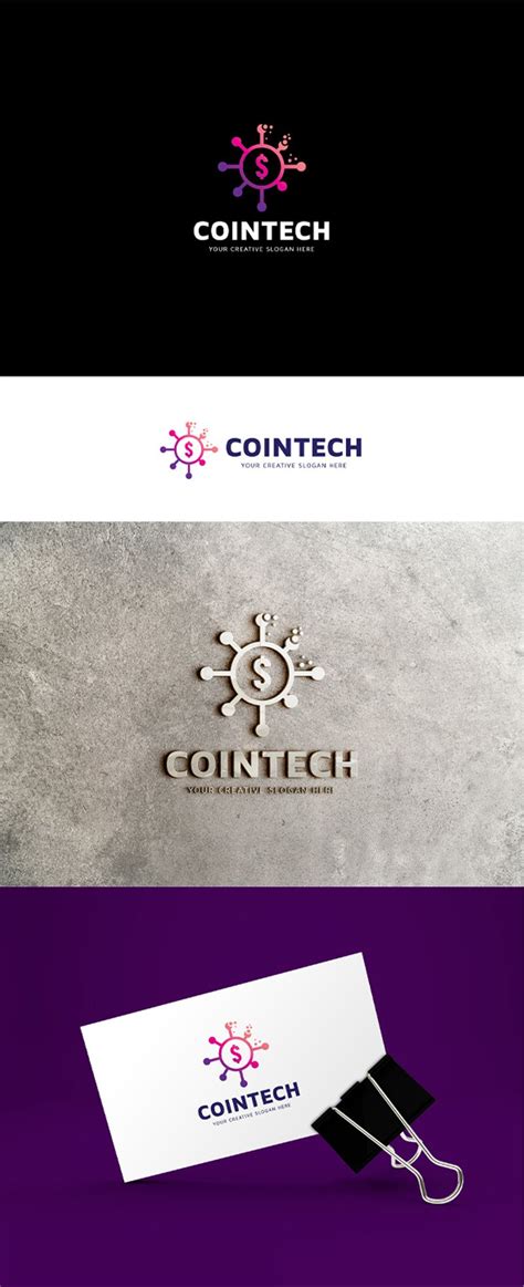 Coin Tech Logo Design Template #370855 - TemplateMonster