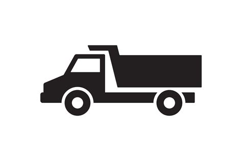 dump truck silhouette vector icon 6899054 Vector Art at Vecteezy