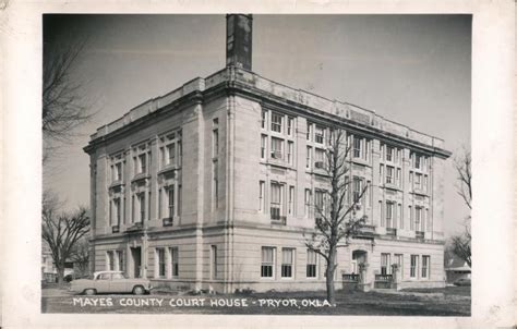 Image Download - Mayes County Court House Pryor, OK Postcard