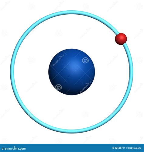 Hydrogen Atom On White Background Stock Illustration | CartoonDealer.com #22685791