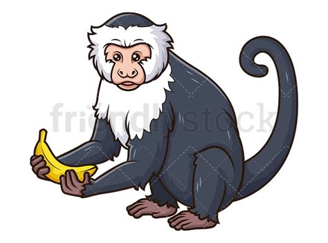 Cute Capuchin Monkey Cartoon Clipart Vector - FriendlyStock