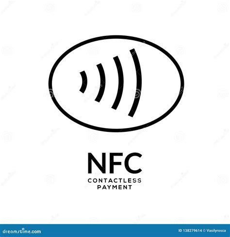 Contactless NFC Wireless Pay Sign Logo. Credit Card Nfc Payment Vector Concept Editorial Stock ...