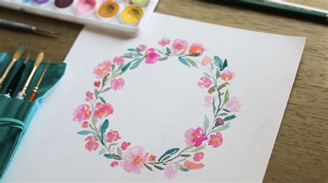 Comment peindre une couronne de fleurs à l'aquarelle | Caitlin Sheffer ...