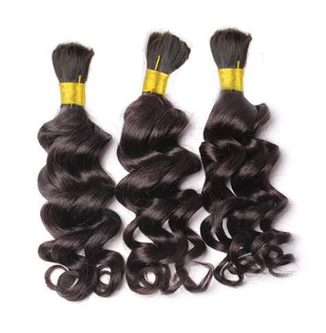 Loose Deep Wave Human Braiding Hair Bulk No Weft Crochet Braids with ...