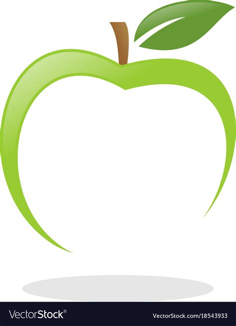 Green apple fruit logo Royalty Free Vector Image