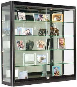 Amazon.com : Glass Display Case That Is Wall Mounted, Illuminated, Has ...