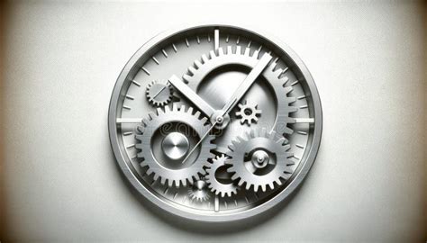 Modern Mechanical Clock Design, Time Management Concept Stock ...