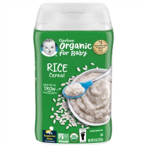 GERBER Infant Cereal Organic Rice, 8 oz - Fred Meyer