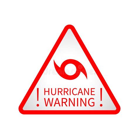 Warning hurricane sign stock vector. Illustration of vector - 3629111