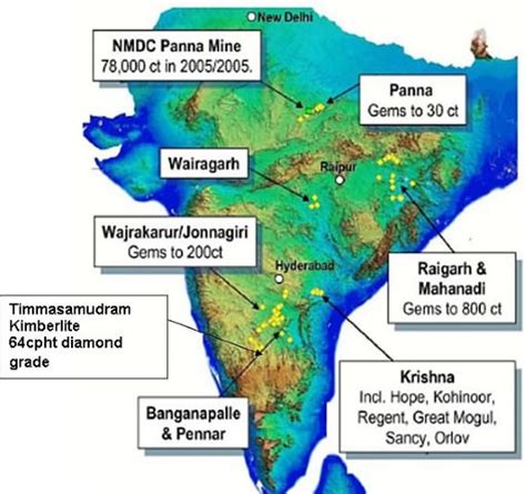 Diamond & Graphite Distribution across India & World - PMF IAS