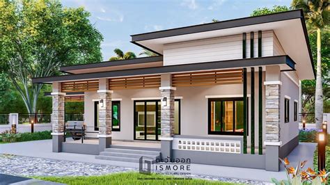 Contemporary Single Floor House Design with Spacious Verandah - Pinoy House Designs