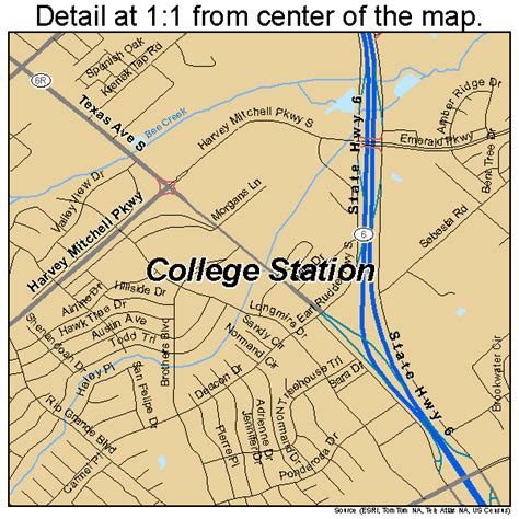 College Station Texas Street Map 4815976