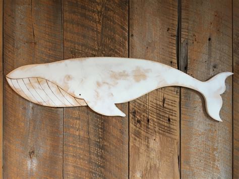 Wooden 33 Whale Wall Art Indoor Ocean Beach Decoration