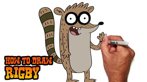 How to Draw Rigby- The Regular Show- Video Lesson - YouTube