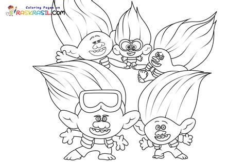 trolls coloring page easy ready for download