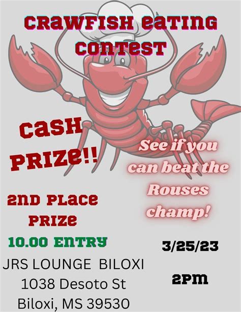 Jrs Lounge Crawfish eating Contest, JR's Lounge, Biloxi, 25 March 2023