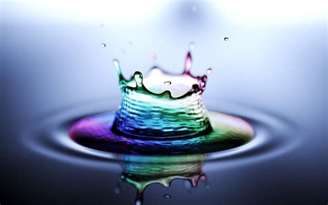 Rainbow Water Splash - Desktop Nexus Wallpapers | Seni