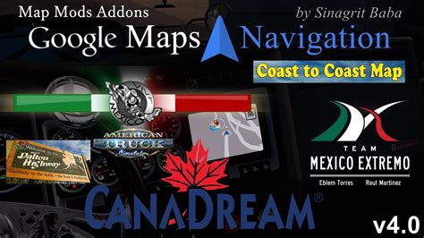 ATS - GOOGLE MAPS NAVIGATION NIGHT & NORMAL MAP MODS ADDONS V4.0 » GamesMods.net - FS19, FS17 ...