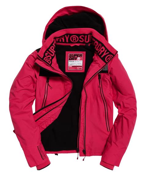 Womens - Arctic Colour Block Velocity SD-Windcheater Jacket in Cherry Pink/black | Superdry