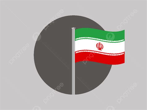 Iran Flag Vector Art PNG, Iran National Flag Vector Illustration ...