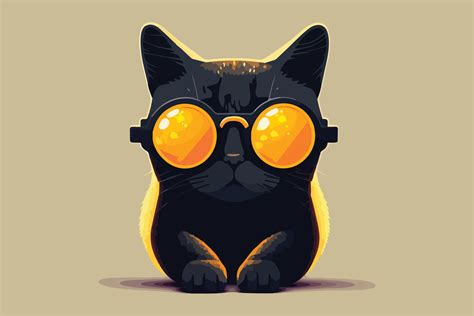 Cat wearing sunglasses vector illustration 22326801 Vector Art at Vecteezy