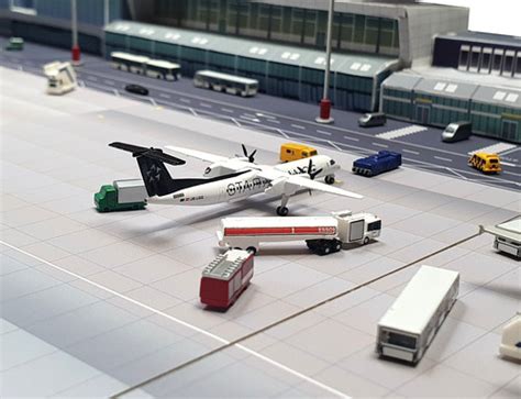 Paper Model Airport Terminal - 1 400 Scale Mountain Town Regional Airport Terminal 1524 Model ...