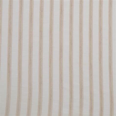 Harvest Beige and White Stripe Sheer Drapery and Upholstery Fabric | Upholstery fabric, Kovi ...