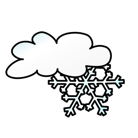 Clip Art: Snowstorm Weather Black White Line Art ... - ClipArt Best ...