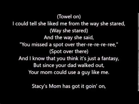 Fountains of Wayne Stacy's Mom Lyrics Scrolling - YouTube