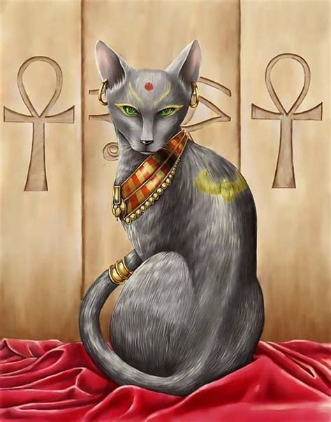 An original handmade oil painting on canvas that made to order Egyptian Cat Goddess! Cats, known ...