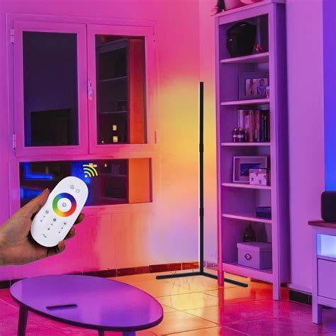 Buy Hemousy RGB LED Floor Lamp, Remote & Touch Control Standing Lamp Corner Light for Home ...