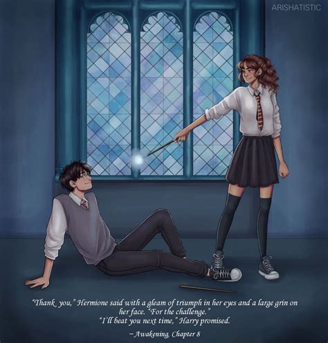 Arisha — Cover Art I did for the Harry/Hermione fanfiction:... Harry Potter Comics, Harry Potter ...