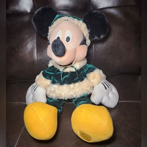 Disney | Toys | Disney Store Mickey Mouse With Green Christmas Suit Plush | Poshmark