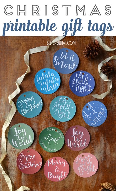 Christmas sayings gift tags printable