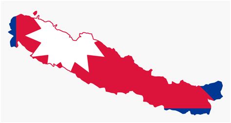 Greater Nepal - Nepal Flag In Map, HD Png Download - kindpng