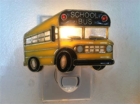 School Bus Night Light with 4 watt on/off switch