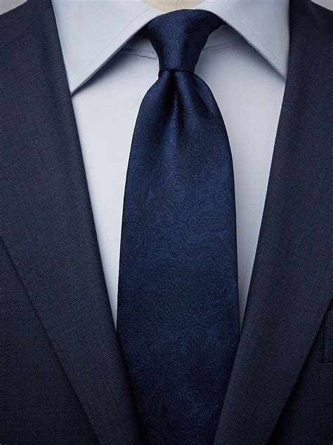 Navy Formal Necktie In Silk | Free Shipping | Navy tie, Classic ties, Dark suit