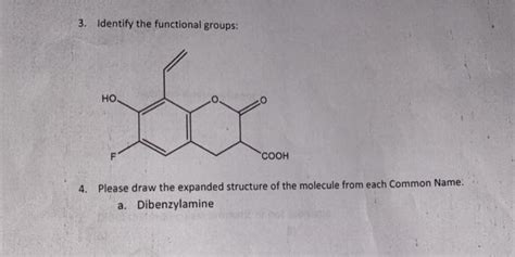 Solved 3. Identify the functional groups: НО. COOH 4. Please | Chegg.com