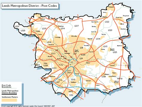 Useful map of Leeds showing areas & postcodes Random Tattoos, Leeds ...