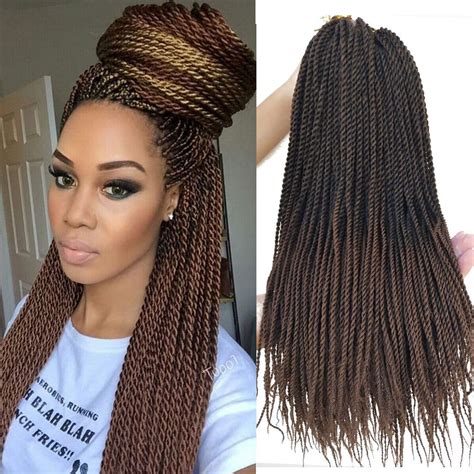 Buy 18 Inch 8Packs Senegalese Twist Hair Crochet Braids 30Stands/Pack Synthetic Braiding Hair ...